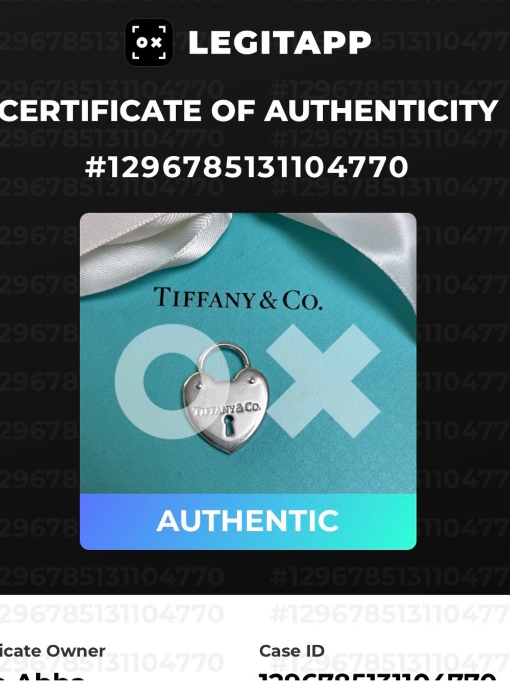 Tiffany & Co Medium Heart Lock Pendant + COA - Picture 6 of 6